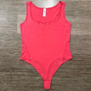 NEW lululemon Wundermost Ultra-Soft Nulu Square-Neck Bodysuit- Glaze Pink